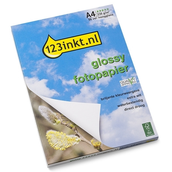 123tinta Papel fotográfico Glossy | A4 | 245g | 50 hojas Q5437AC 064070 - 1