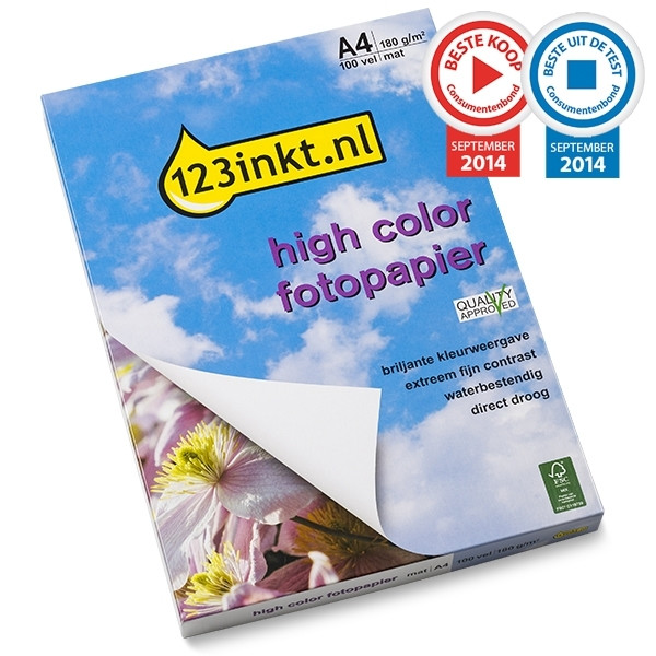 123tinta Papel fotográfico mate High Color | A4 | 180g | 100 hojas C13S041256C Q6592AC 064020 - 1