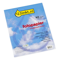 123tinta Papel fotografico adhesivo brillante para tejidos | A4 | blanco | 5 hojas  300226