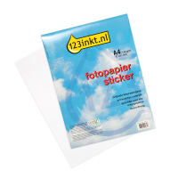 123tinta Papel fotografico adhesivo mate | A4 | blanco | 10 hojas  300219