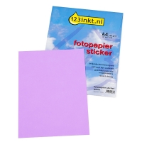 123tinta Papel fotografico adhesivo mate | A4 | violeta | 10 hojas  300220