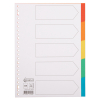 123tinta Pestañas de cartulina A4 de colores con 5 pestañas - 23 agujeros