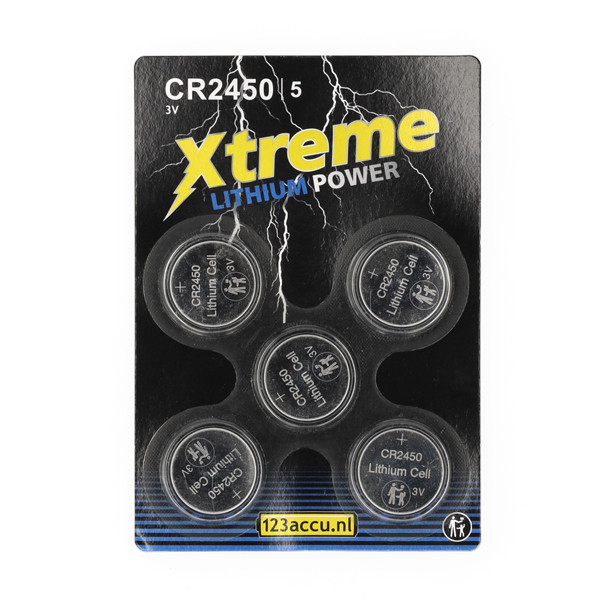 123tinta Pila Botón Litio Xtreme Power CR2450 - 5 unidades ADR00083 - 1