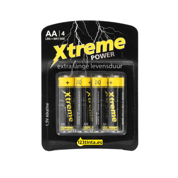 123tinta Pilas Alcalinas Xtreme Power AA - LR06 - MN1500 - 4 unidades ADR00006 - 1