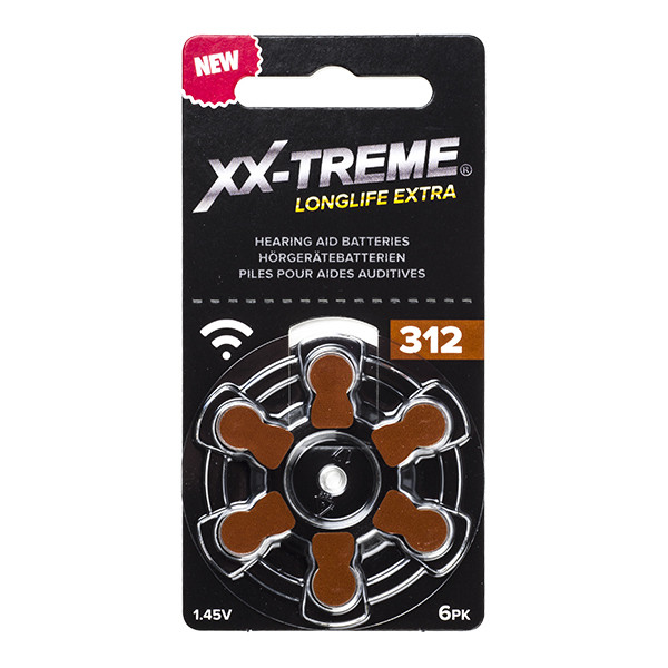 123tinta Pilas Audífonos XXTreme Longlife Extra 312 - PR41 - Marrón - 6 unidades A1200018 - 1