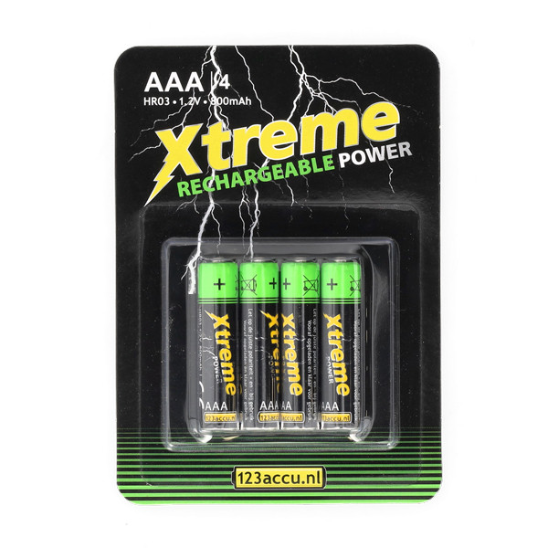 123tinta Pilas Recargables Xtreme Power AAA - HR03 Ni-MH - 4 unidades ADR00064 - 1