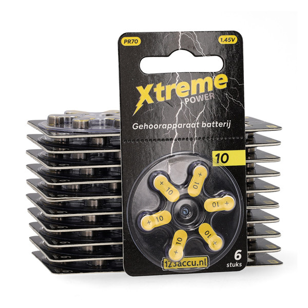 123tinta Pilas para audífonos Xtreme Power 10 PR70 amarilla | Pack 120 uds ADR00372 - 1