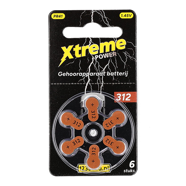 123tinta Pilas para audífonos Xtreme Power 312 PR41 6 unidades marrón ADR00355 - 1
