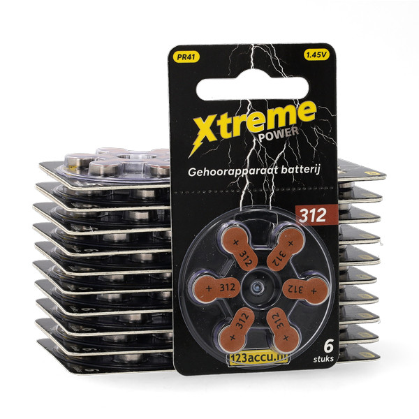 123tinta Pilas para audífonos Xtreme Power 312 PR41 marrón | Pack 120 uds ADR00370 - 1