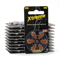 123tinta Pilas para audífonos Xtreme Power 312 PR41 marrón | Pack 120 uds