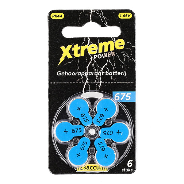 123tinta Pilas para audífonos Xtreme Power 675 PR44 azul 6 unidades ADR00361 - 1