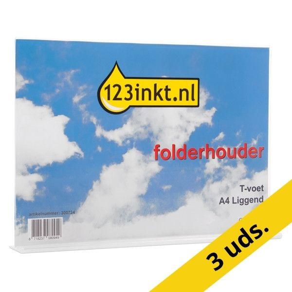 123tinta Portafolletos A4 base en T horizontal | Pack 3 uds 423175 - 1