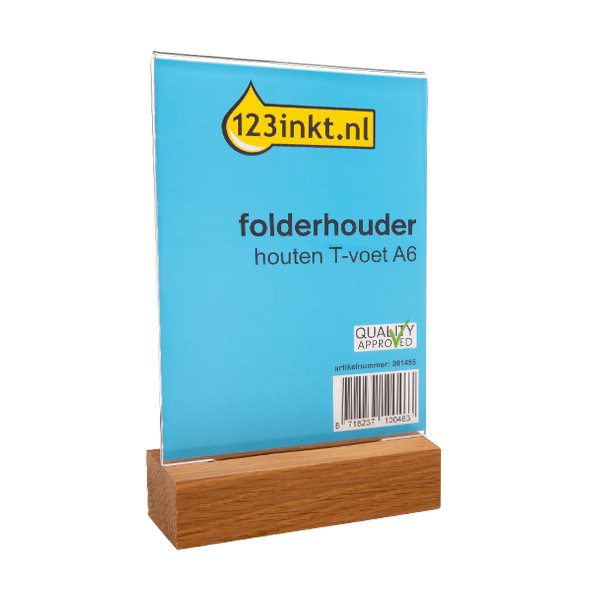 123tinta Portafolletos A6 de madera con pie en T  301455 - 1