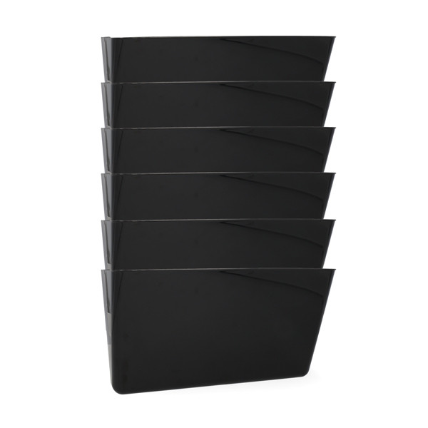 123tinta Portafolletos de pared de 6 compartimentos negro 302753 - 1