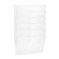 123tinta Portafolletos de pared de 6 compartimentos transparente 302754