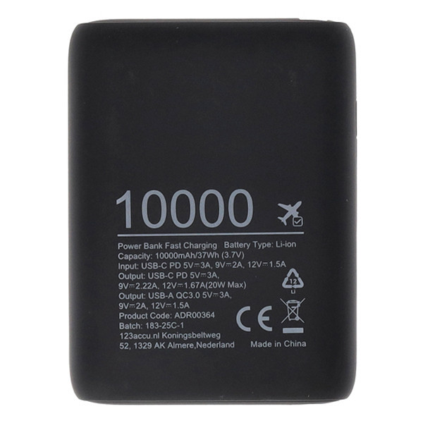 123tinta PowerBank con carga rápida, color negro (20 W, 10000 mAh) ADR00364 - 8