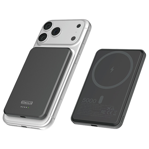 123tinta PowerBank inalámbrica ultradelgada negra (20 W, 5000 mAh) ADR00363 - 1