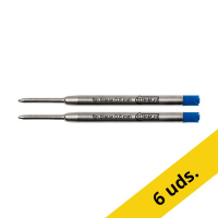 123tinta Recambio para bolígrafo de punta fina azul | Pack 3 x 6 uds