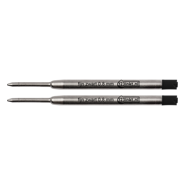 123tinta Recambio para bolígrafo de punta fina negro 2 unidades 300855 - 1