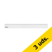 123tinta Regla de plástico - 30 cm | Pack 3 uds