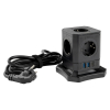 123tinta Regleta con 5 enchufes y 3 USB color negro (2 metros) 390028 - 3