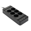 123tinta Regleta con 6 enchufes y 4 USB negro (2 metros) 390030 123tinta Regleta con 6 enchufes y 4 USB negro (2 metros) 390030 - 1