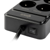 123tinta Regleta con 6 enchufes y 4 USB negro (2 metros) 390030 - 4