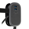 123tinta Regleta enrollable con 1 toma y 3 USB color negro (1,13 metros) 390025 - 2