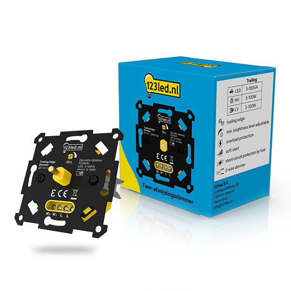 123tinta Regulador de intensidad LED integrado 0-100 W | Corte de fase (RC) LDR02418 - 1