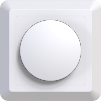 123tinta Regulador de intensidad con placa central y marco blanco LDR02455