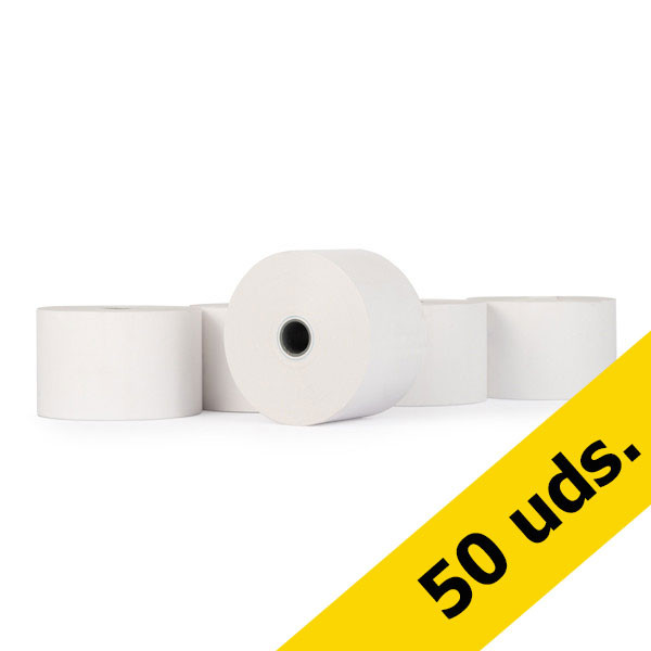 123tinta Rollo caja registradora 44x70x12 térmico blanco (50 unidades)  300311 - 1