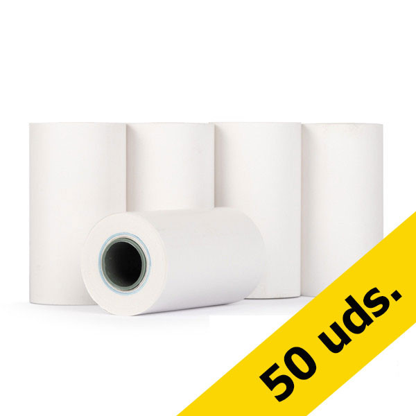 123tinta Rollo caja registradora 57x30x12 térmico blanco (50 unidades)  300314 - 1