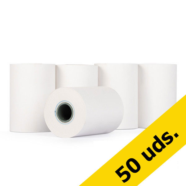 123tinta Rollo caja registradora 57x40x12 térmico blanco (50 unidades)  300317 - 1
