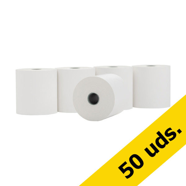 123tinta Rollo caja registradora 57x54x12 térmico blanco (50 unidades)  301948 - 1