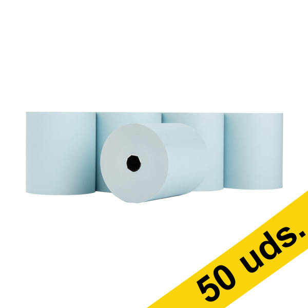 123tinta Rollo caja registradora 80 x 80 x 12 mm azul | Pack 50 uds 302704 - 1