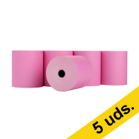 123tinta Rollo caja registradora 80x80x12 mm rosa (5 unidades) 302690