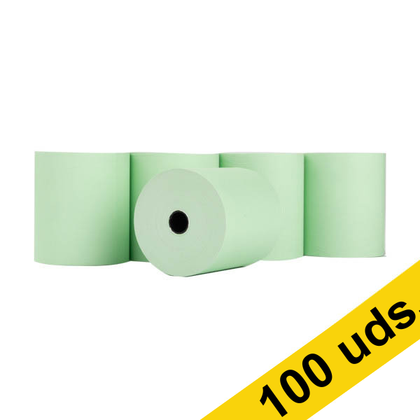 123tinta Rollo caja registradora 80x80x12 mm verde | Pack 100 uds 302718 - 1