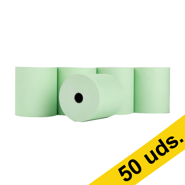 123tinta Rollo caja registradora 80x80x12 mm verde | Pack 50 uds 302706 - 1