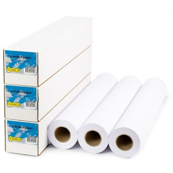 123tinta Rollo de papel estándar de 610 mm x 50 m (90 gramos) | Pack 3 uds 155044 - 1