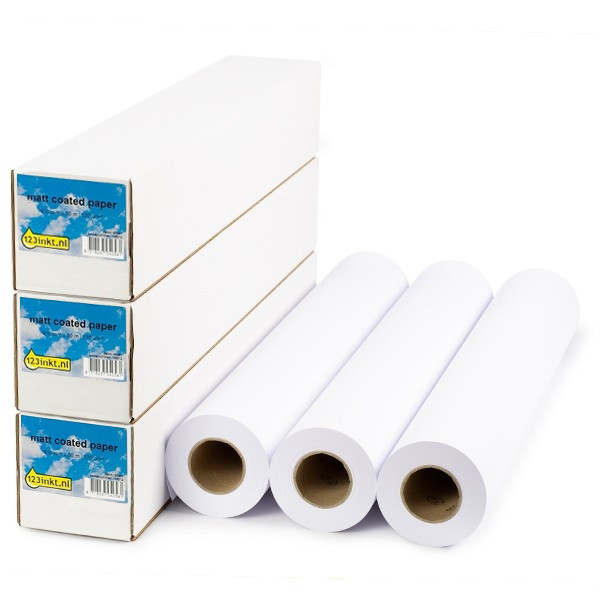 123tinta Rollo de papel estucado mate de 610 mm x 30 m (120 gramos) | Pack 3 uds 302095 - 1