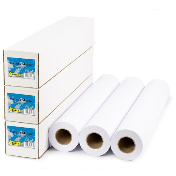 123tinta Rollo de papel estucado mate de 610 mm x 30 m (140 gramos) | Pack 3 uds 302105 - 1