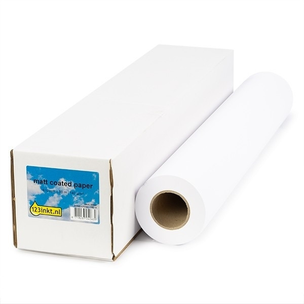 123tinta Rollo de papel estucado mate de 610 mm x 30 m (180 gramos) 155078 - 1