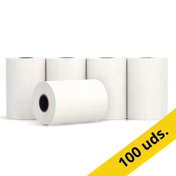 123tinta Rollo de papel térmico blanco para caja registradora 57x40x12 cm 48 gramos (50 unidades) 303625 - 1