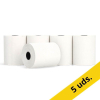 123tinta Rollo de papel térmico blanco para caja registradora, 57x47x12 cm 48 gramos (5 unidades) 303626 - 1