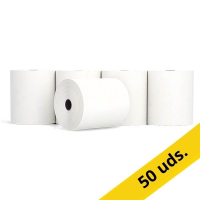 123tinta Rollo de papel térmico para caja registradora 80x80x12 cm blanco 48 gramos (50 unidades) 303621