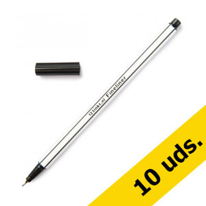 123tinta Rotulador de punta fina negro | Pack 10 uds 300432 - 1