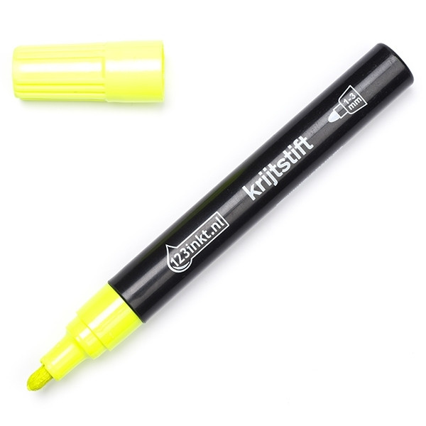 123tinta Rotulador de tiza amarillo punta redonda 300152 - 1