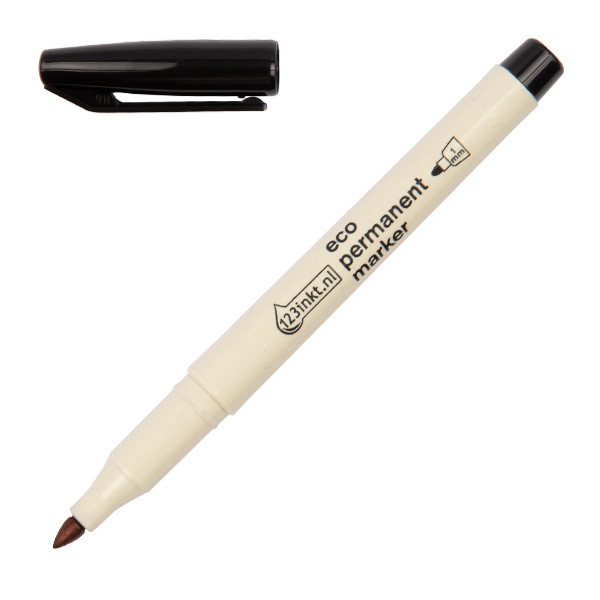 123tinta Rotulador permanente Eco negro (1 mm) 390602 - 1
