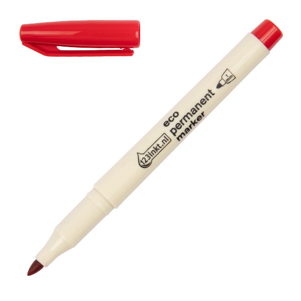 123tinta Rotulador permanente Eco rojo (1 mm) 390604 - 1