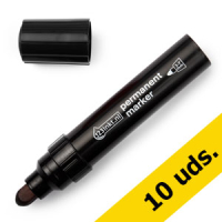 123tinta Rotulador permanente negro - 3-7 mm redondo | Pack 10 uds 300865